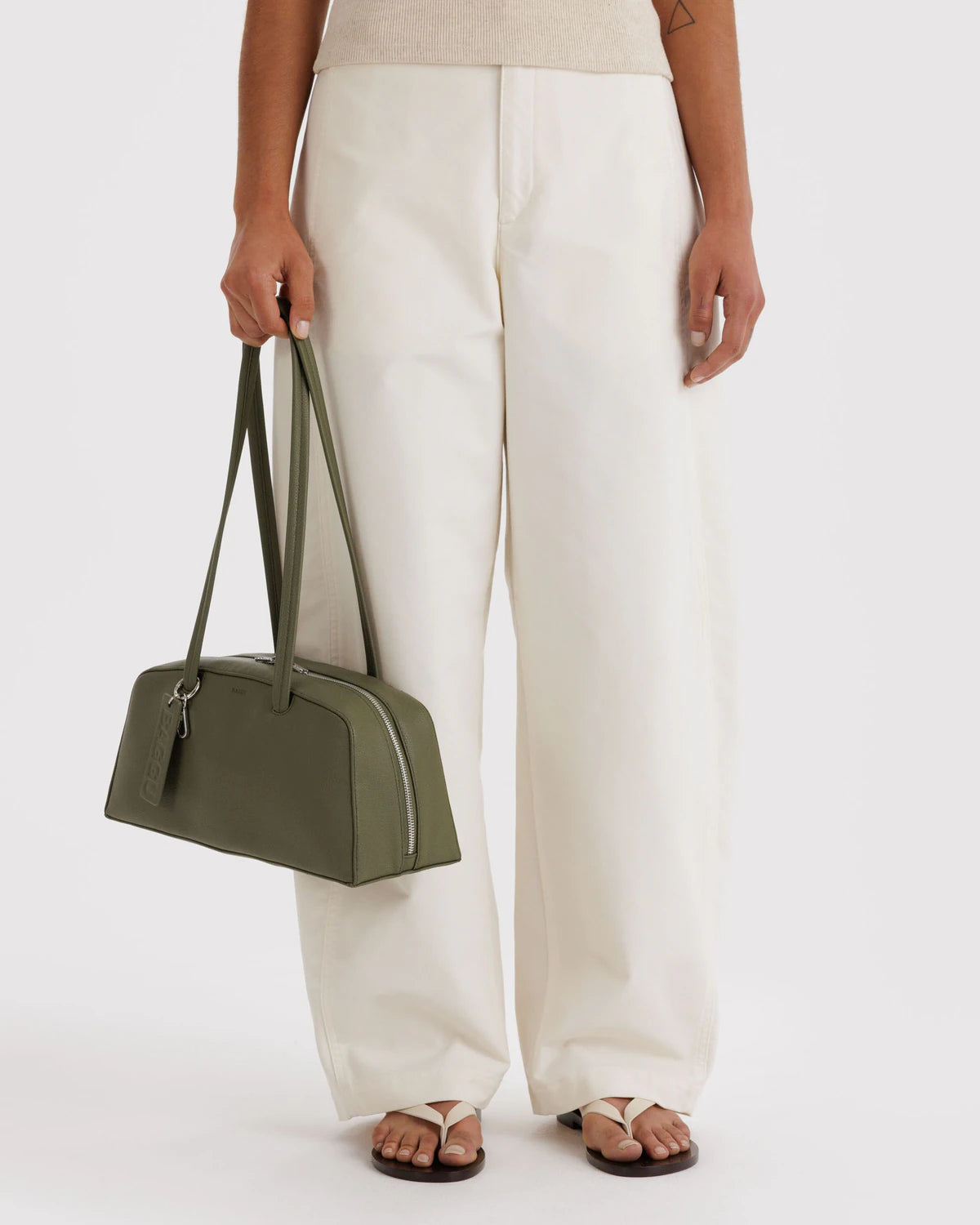 Baggu | Recycled Leather Bowler Bag - Loden