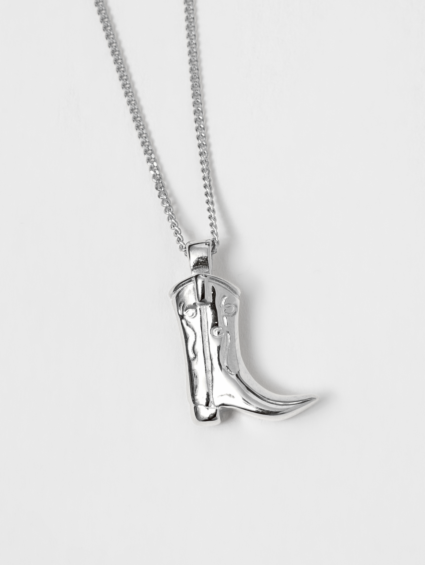 Wolf Circus | Cowboy Boot Charm Necklace in Sterling Silver