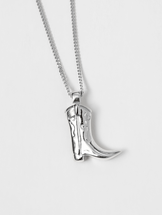 Wolf Circus | Cowboy Boot Charm Necklace in Sterling Silver