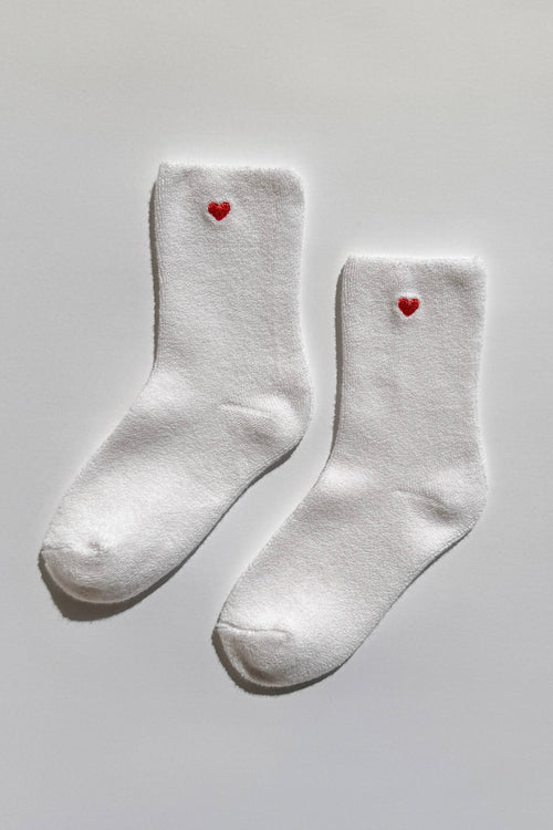 Le Bon Shoppe | Embroidered Cloud Socks - White