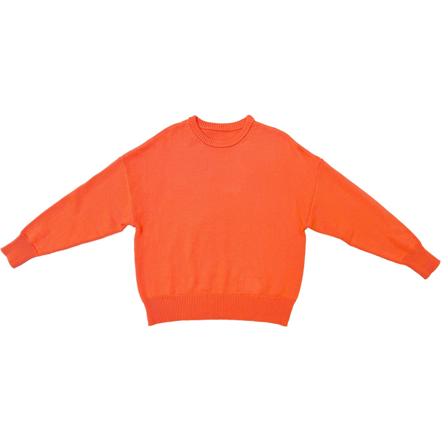 Ali Golden | Chunky Cotton Pullover - Neon Orange