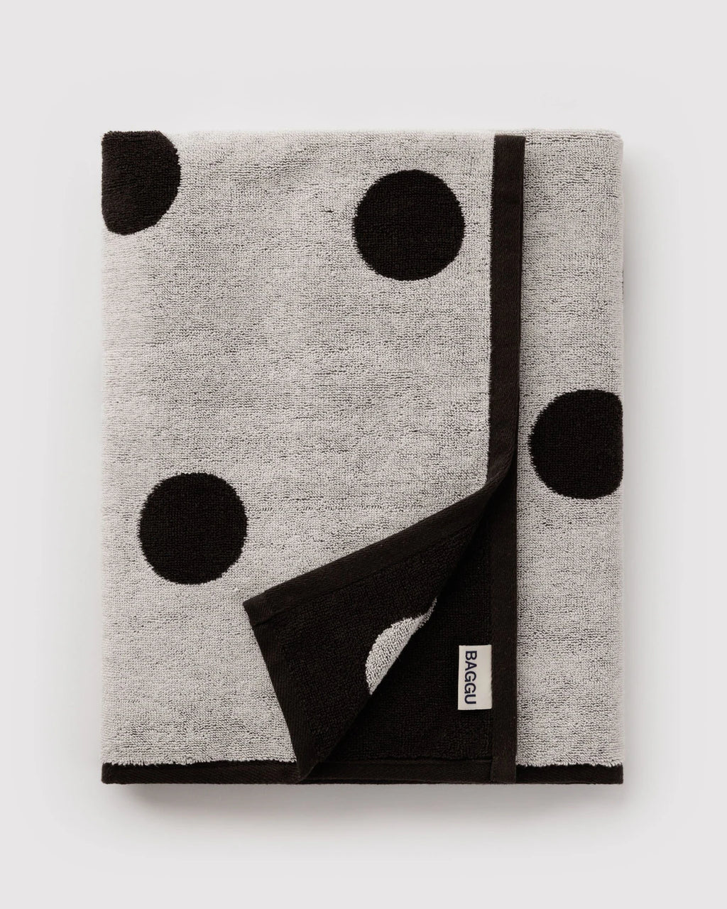 Baggu | Bath Towel - Cream and Black Polka Dot