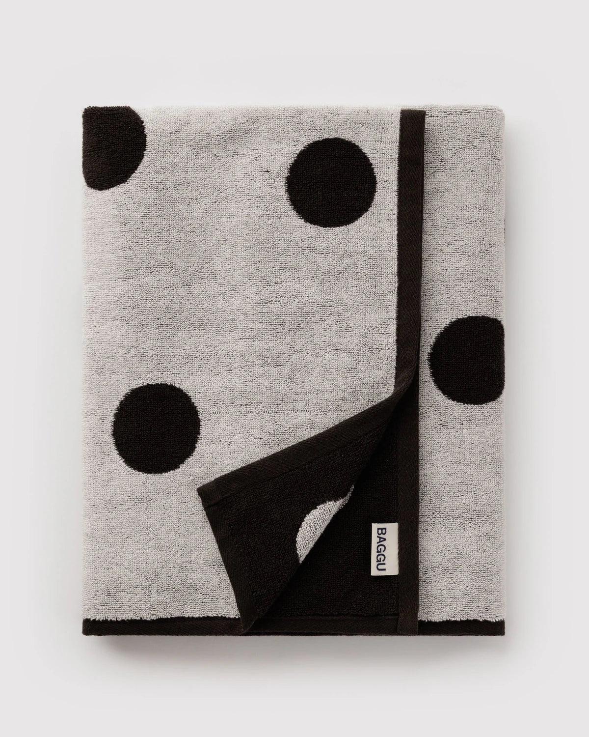 Baggu | Bath Towel - Cream and Black Polka Dot