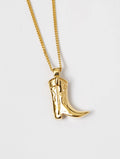 Wolf Circus | Cowboy Boot Charm Necklace - Gold