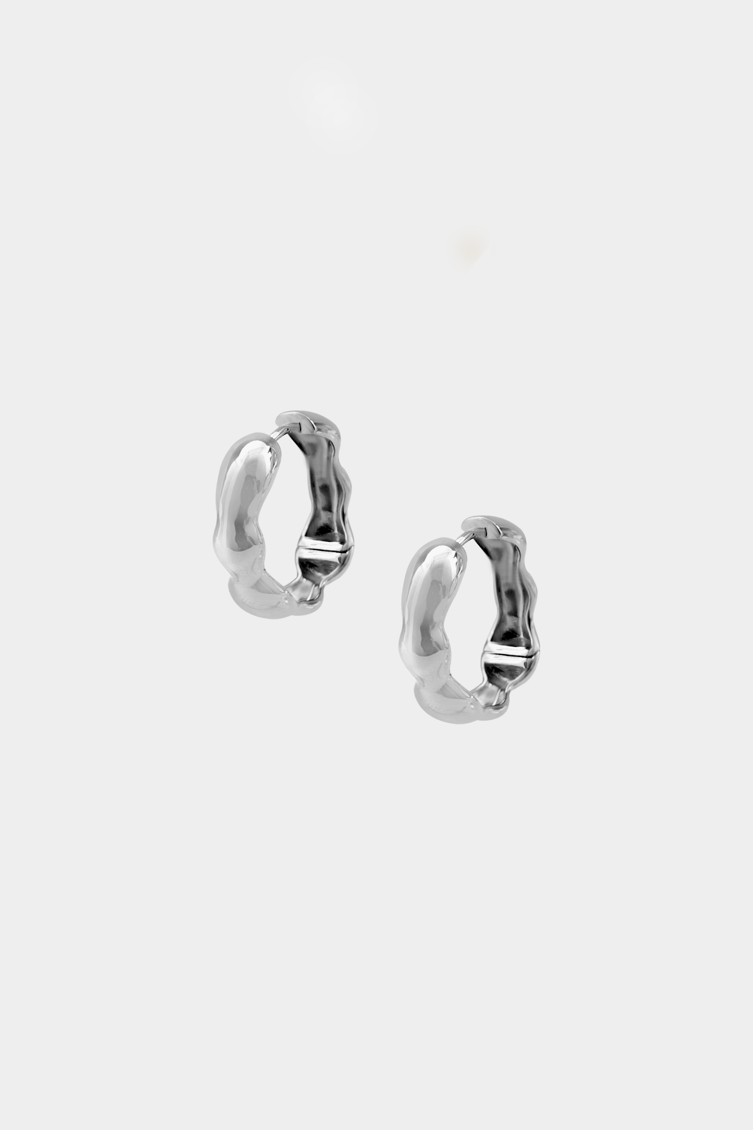 Kara Yoo | Lara Hoops, Medium - Silver
