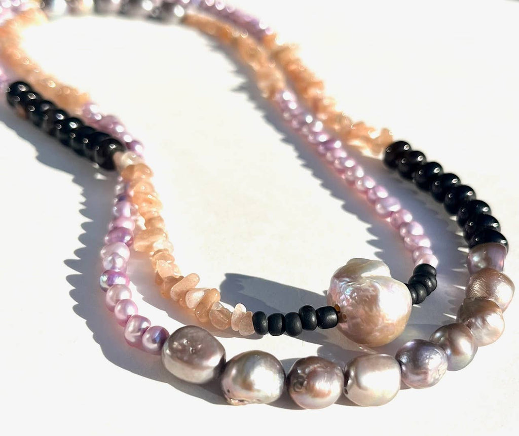 Heather Kahn | Mocha Pearl Doublet Necklace