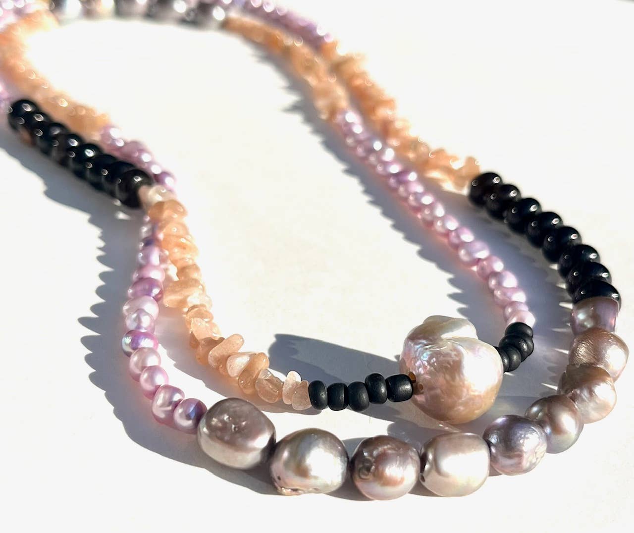 Heather Kahn | Mocha Pearl Doublet Necklace