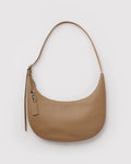 Baggu | Medium Recycled Leather Flat Crescent - Dune