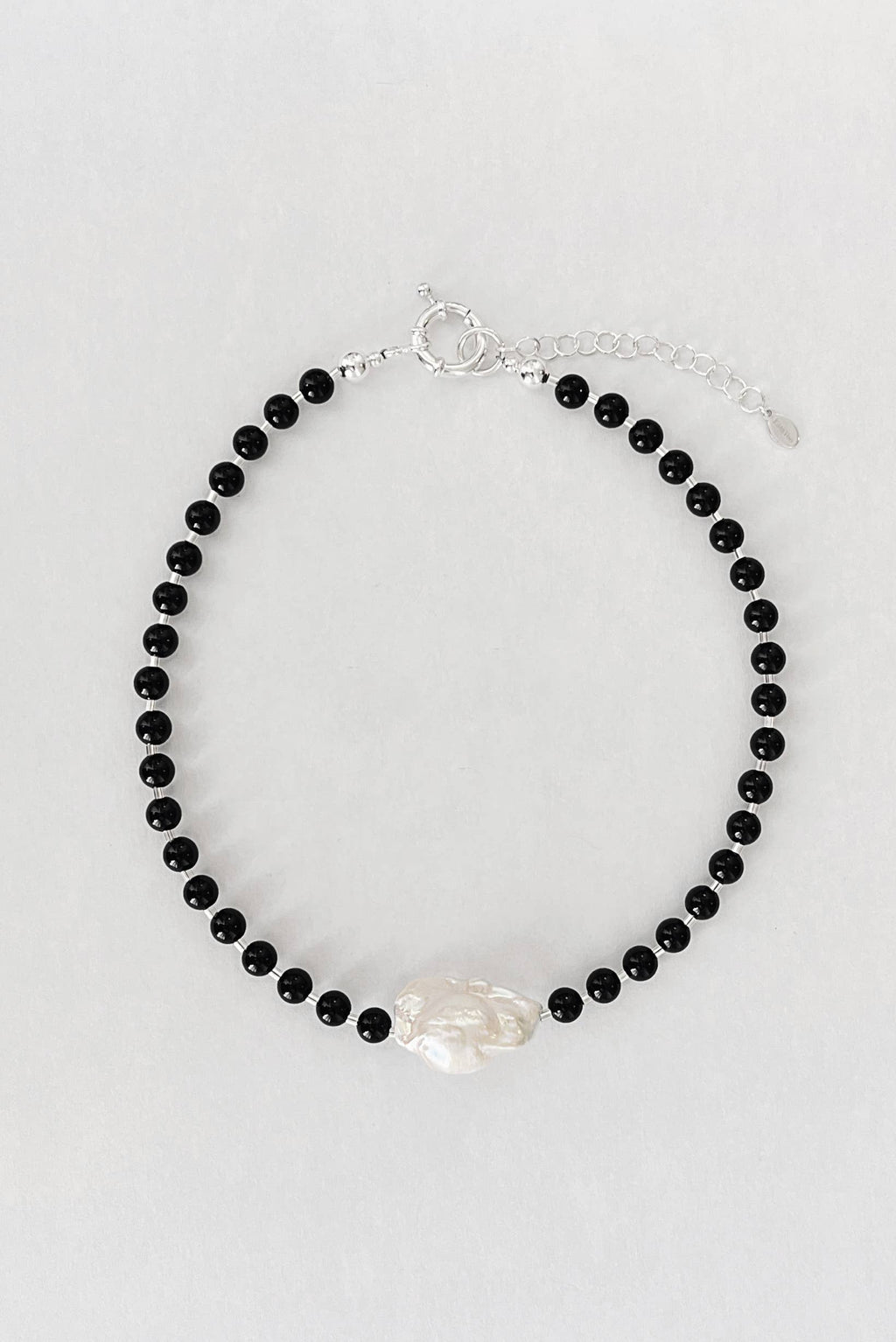 Kara Yoo | Mila II Necklace with Fireball Pearl - Black Agate