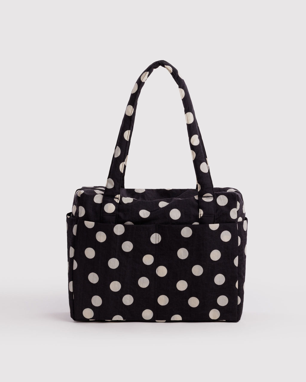 Baggu | Small Cloud Carry On - Black and Cream Polka Dot