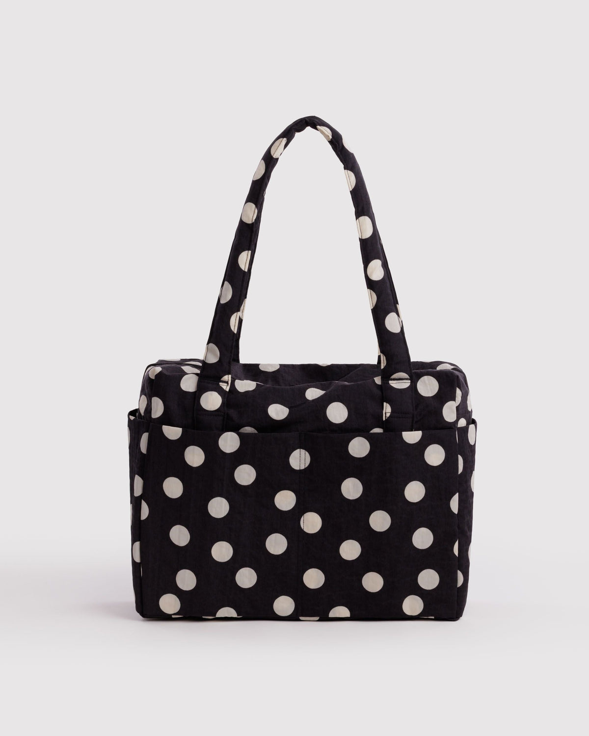 Baggu | Small Cloud Carry On - Black and Cream Polka Dot