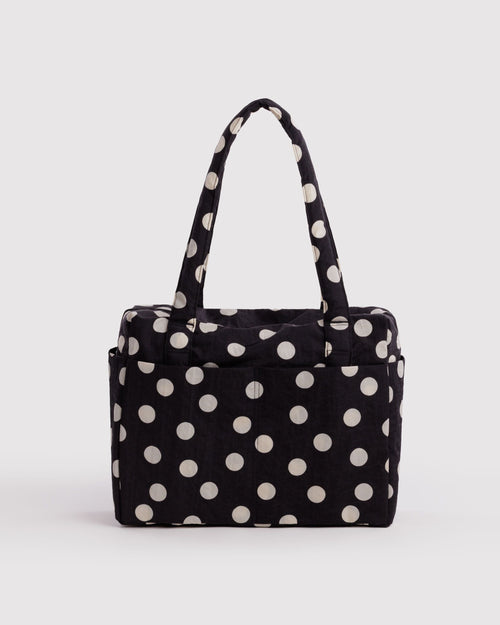 Baggu | Small Cloud Carry On - Black and Cream Polka Dot