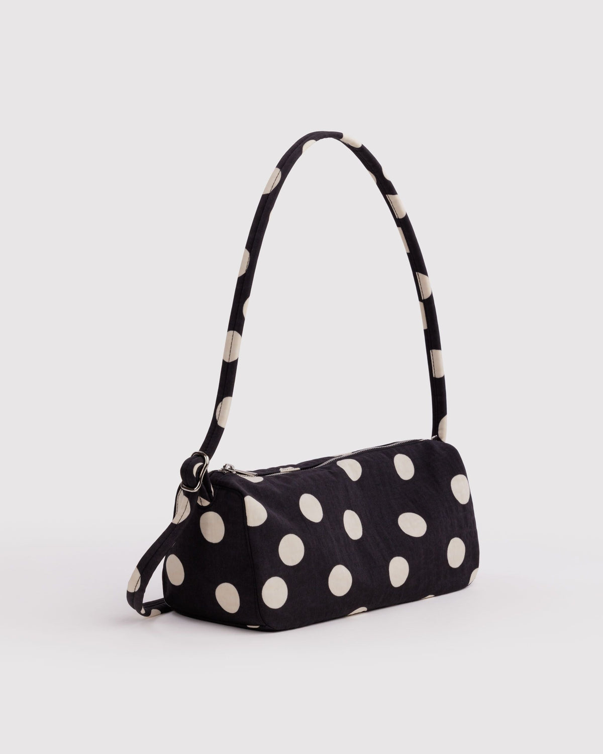 Baggu | Nylon Loaf Bag - Black and Cream Polka Dot