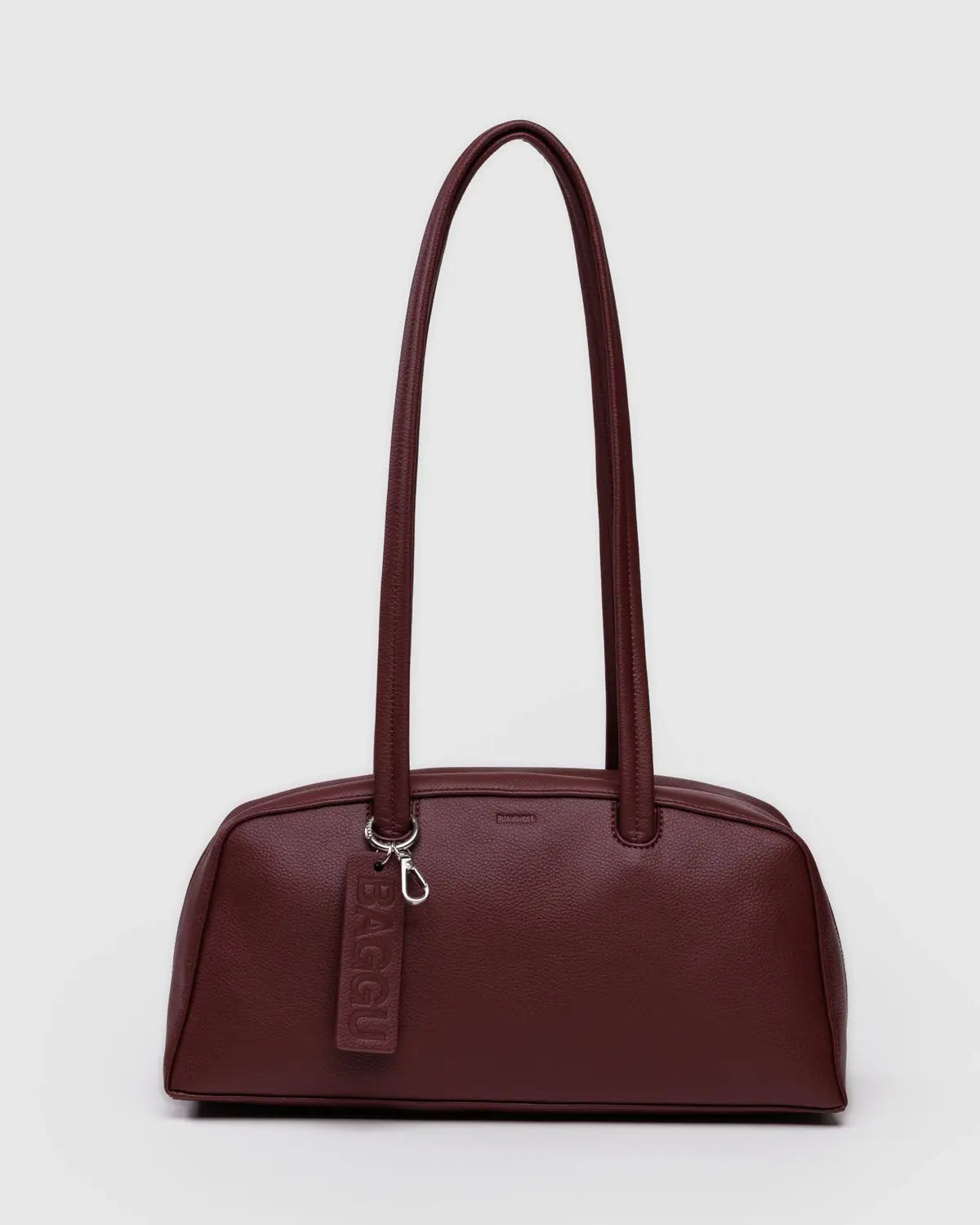 Baggu | Recycled Leather Bowler Bag - Mahogany