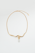 Kara Yoo | Maeva Necklace + Small Drop Charm - Gold & Ice
