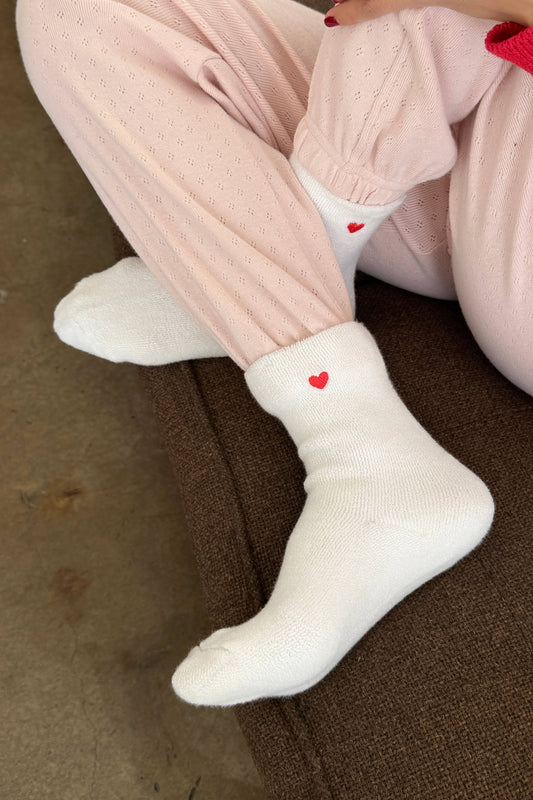 Le Bon Shoppe | Embroidered Cloud Socks - White