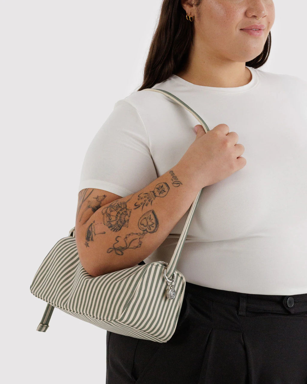 Baggu | Nylon Loaf Bag - Sage Stripe