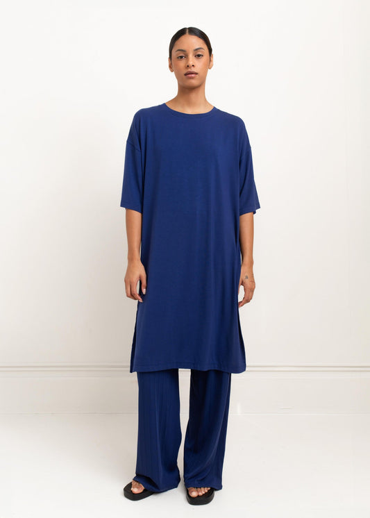 Paper Label |Ashley Tee Dress - Future Blue
