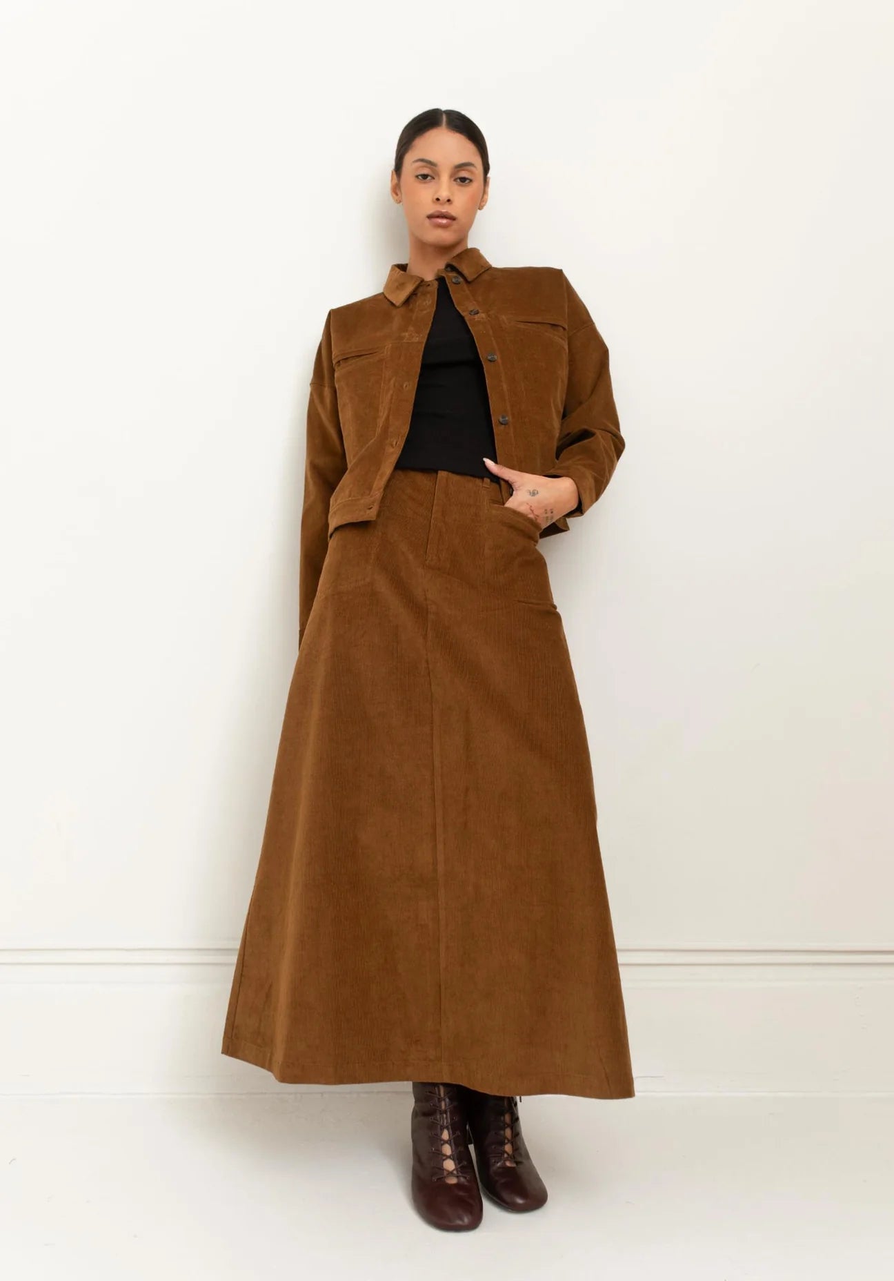 Paper Label |  Sefina Jacket - Tobacco