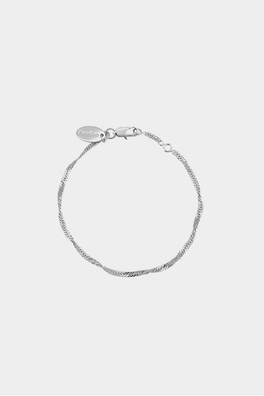 Kara Yoo | Thin Singapore Bracelet - Sterling Silver