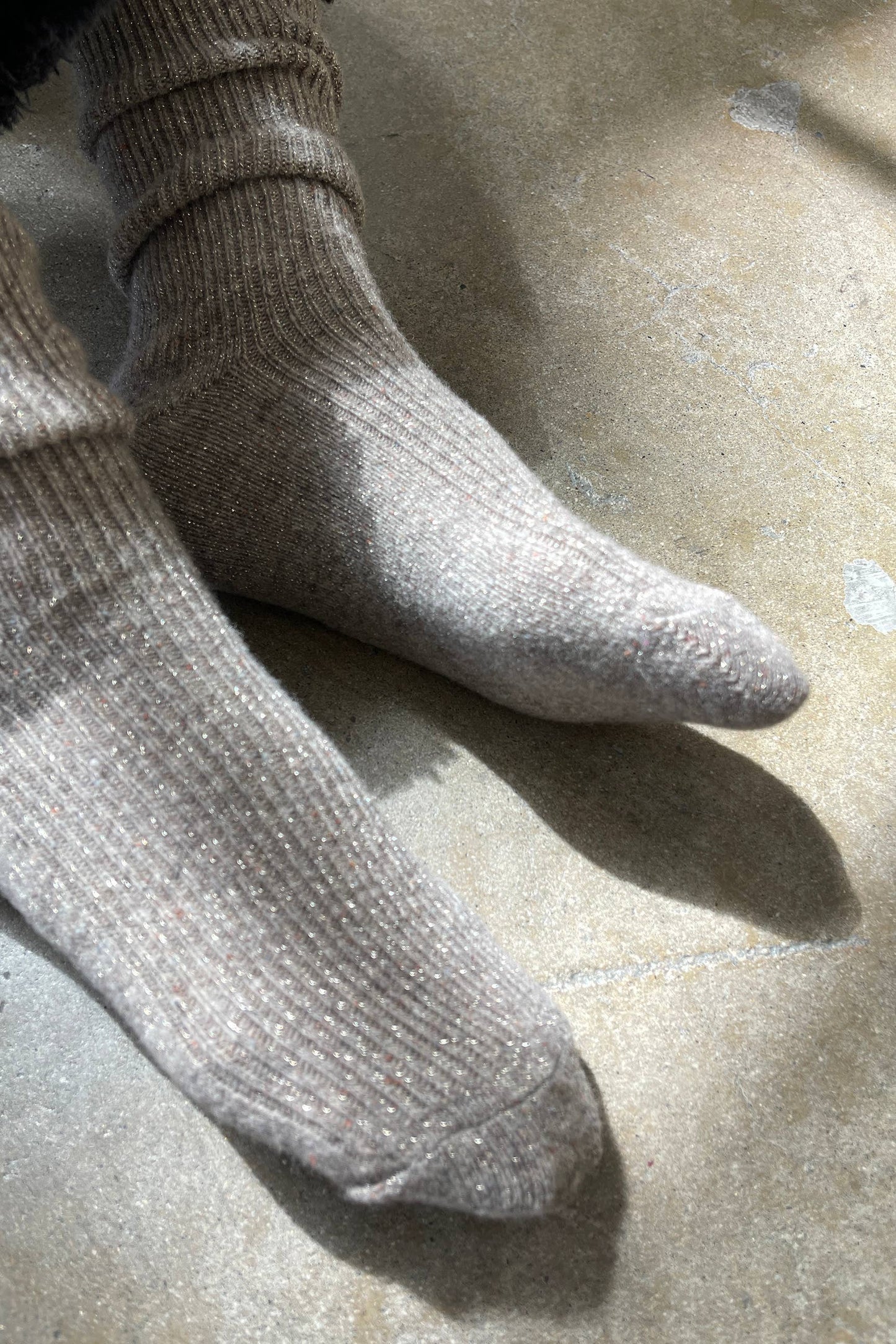 Le Bon Shoppe | Winter Sparkle Socks - Champagne