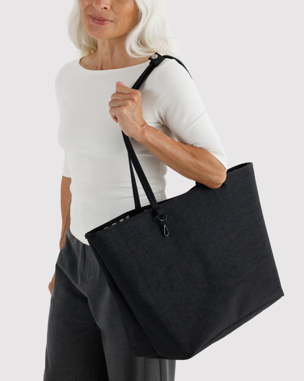 Baggu | Large Nylon Reversible Tote - Black Mix