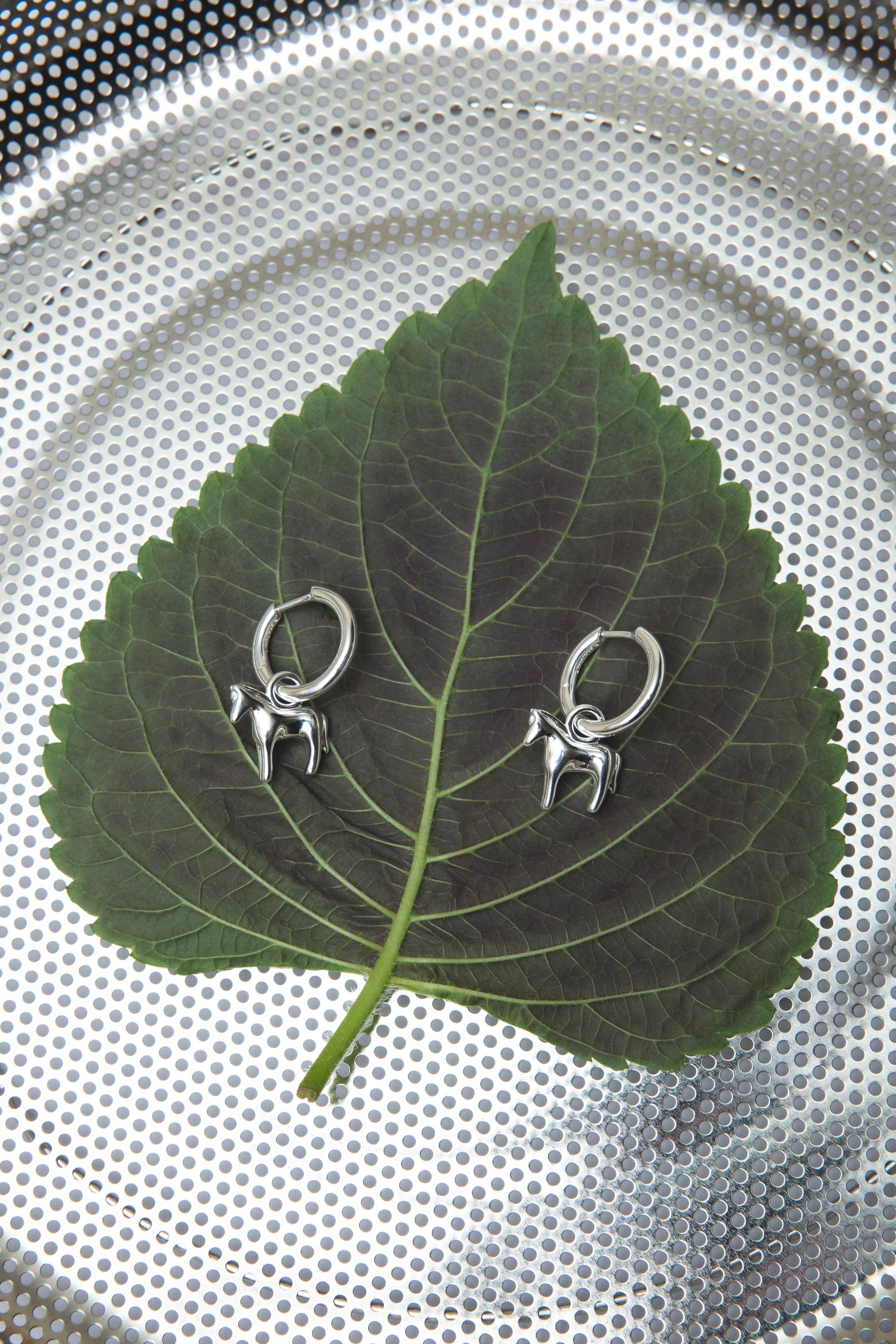 Kara Yoo | Lunar Horse Hoops - Silver