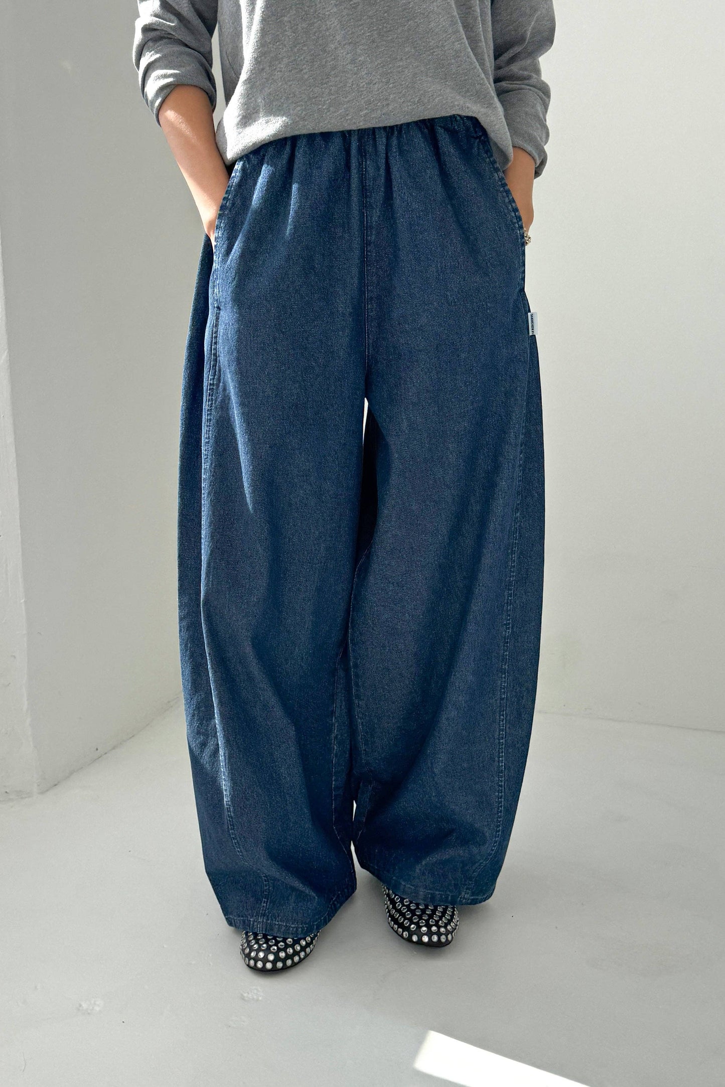 Le Bon Shoppe | Parachute Pants - Blue Denim