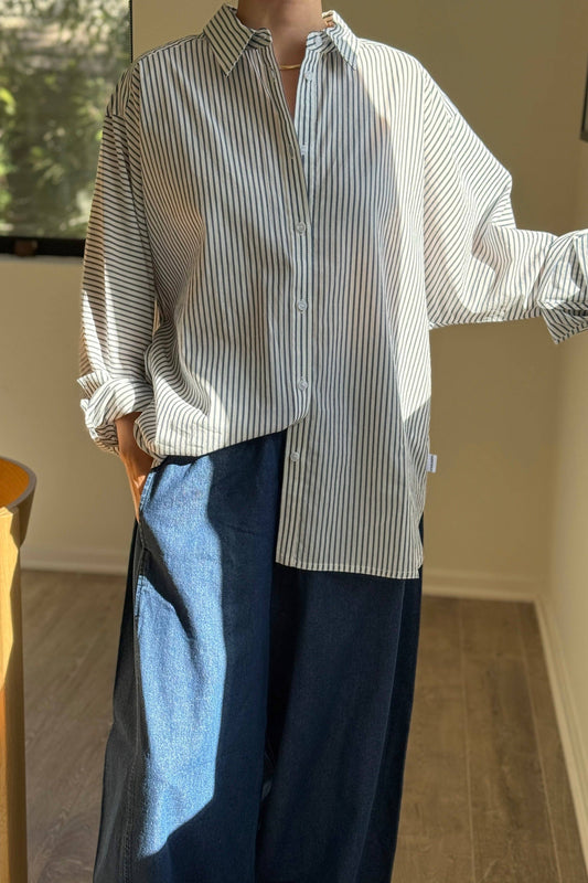 Le Bon Shoppe | Light Weight Owen Shirt - Denim Stripe