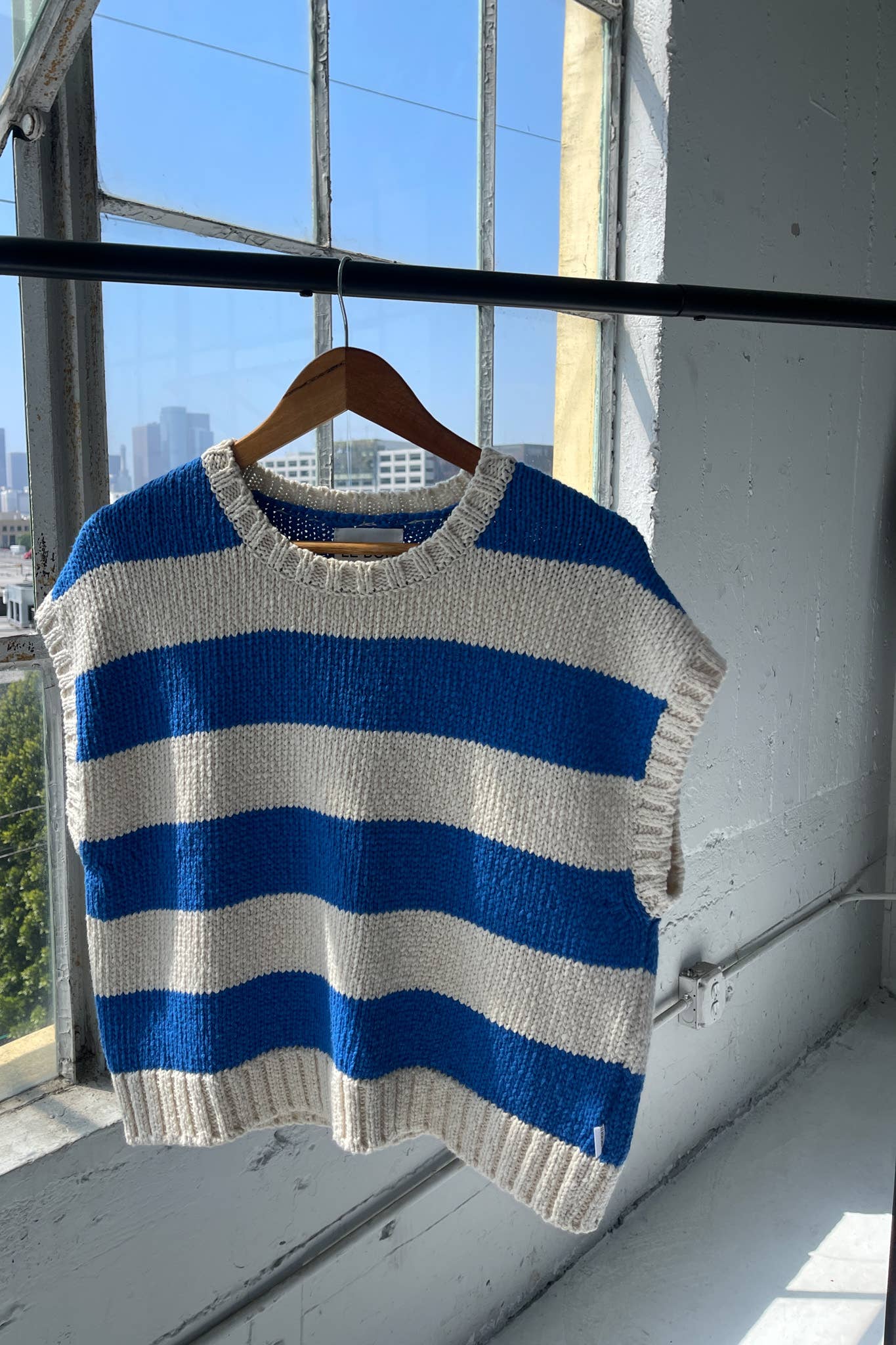 Le Bon Shoppe | Pierre Cotton Sweater Top - French Blue Stripe