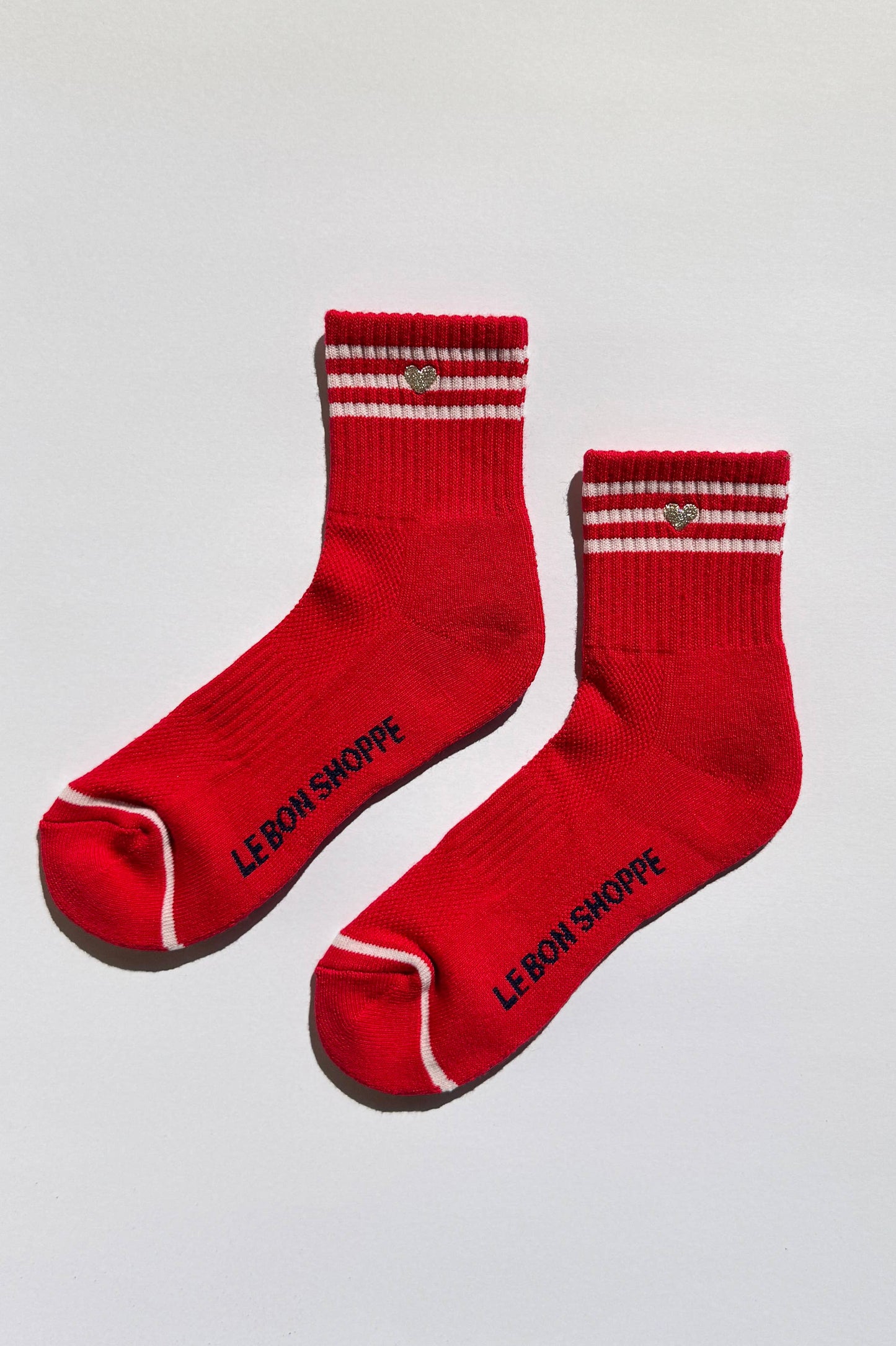 Le Bon Shoppe | Embroidered Girlfriend Socks - Scarlet