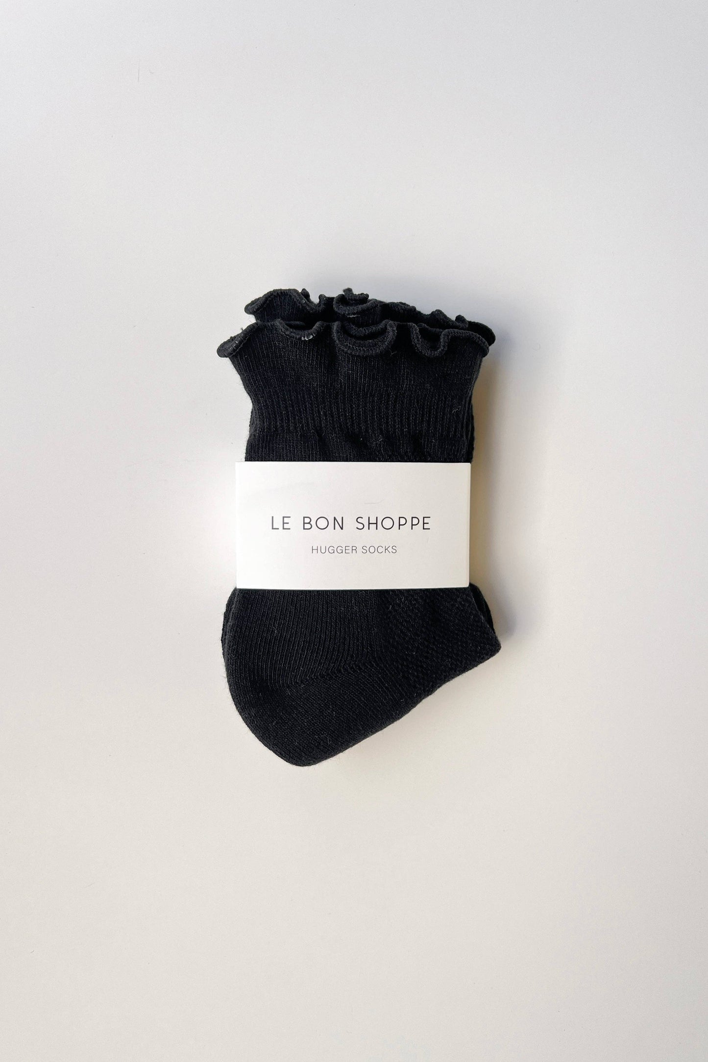 Le Bon Shoppe | Ruffled Hugger Crew Socks - Black