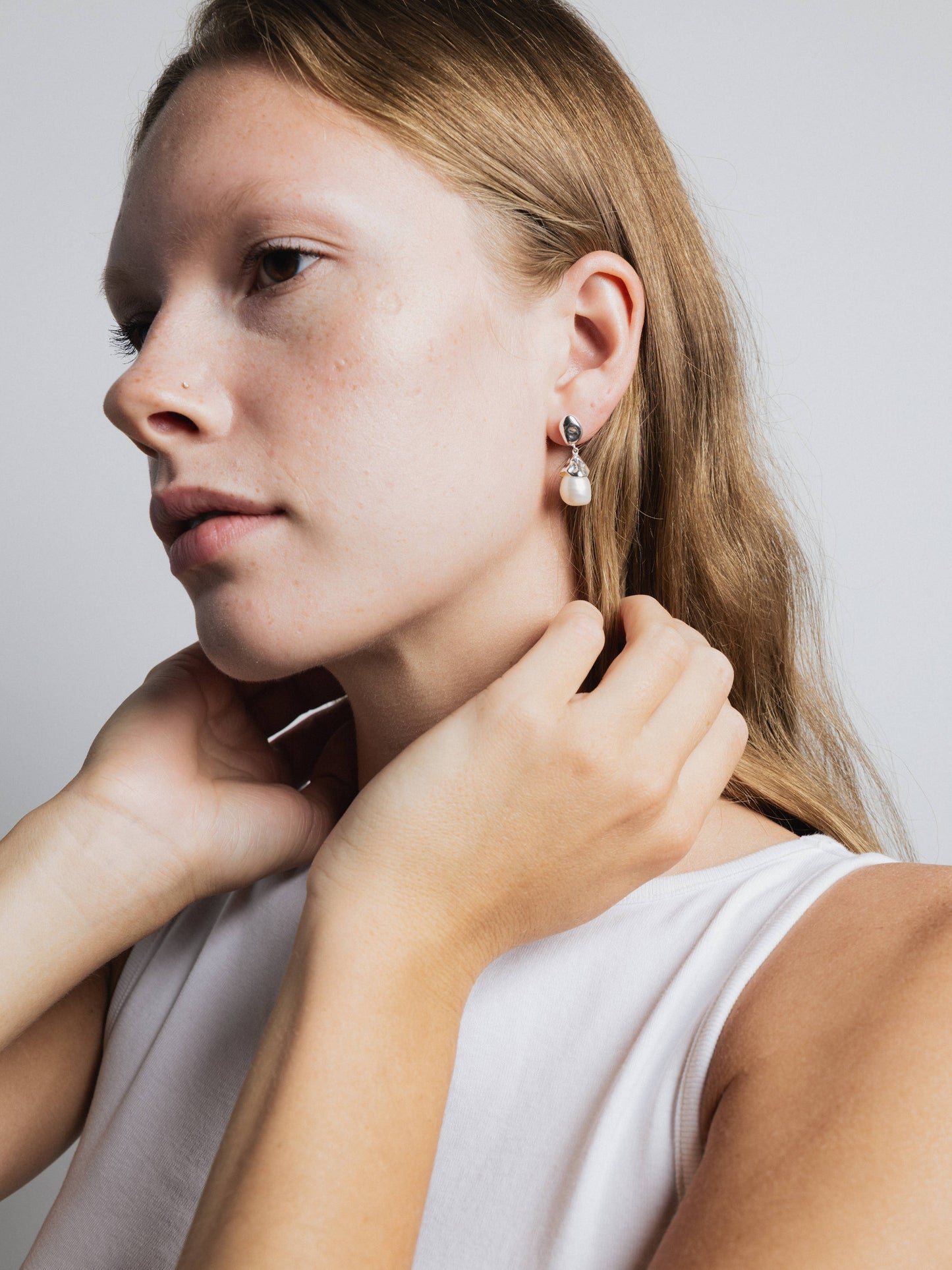 Wolf Circus | Pearl Drop Earring in Sterling Silver