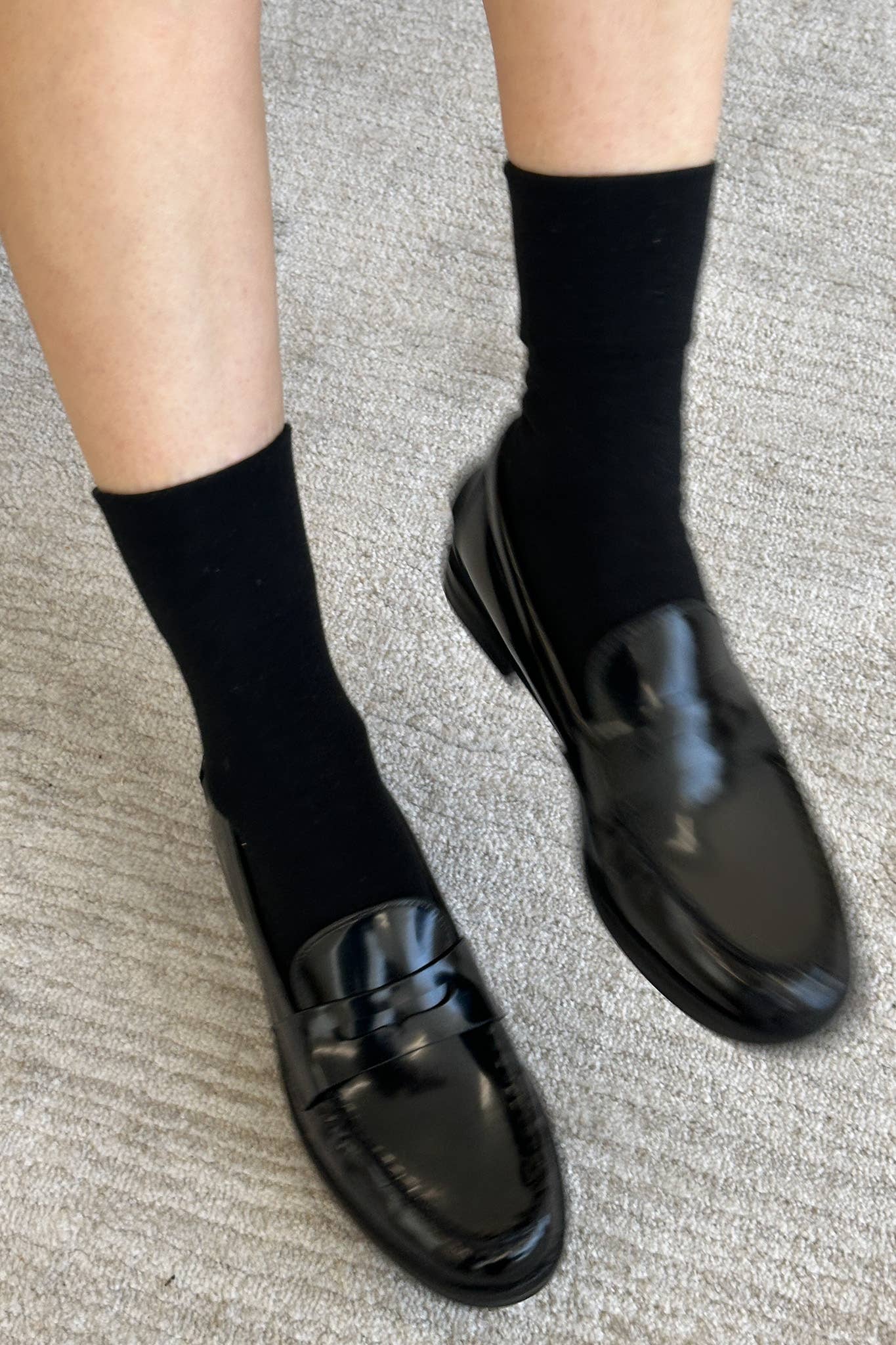 Le Bon Shoppe | Sneaker Socks - Heather Black