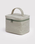 Baggu | Large Cosmetic Case - Sage Stripe