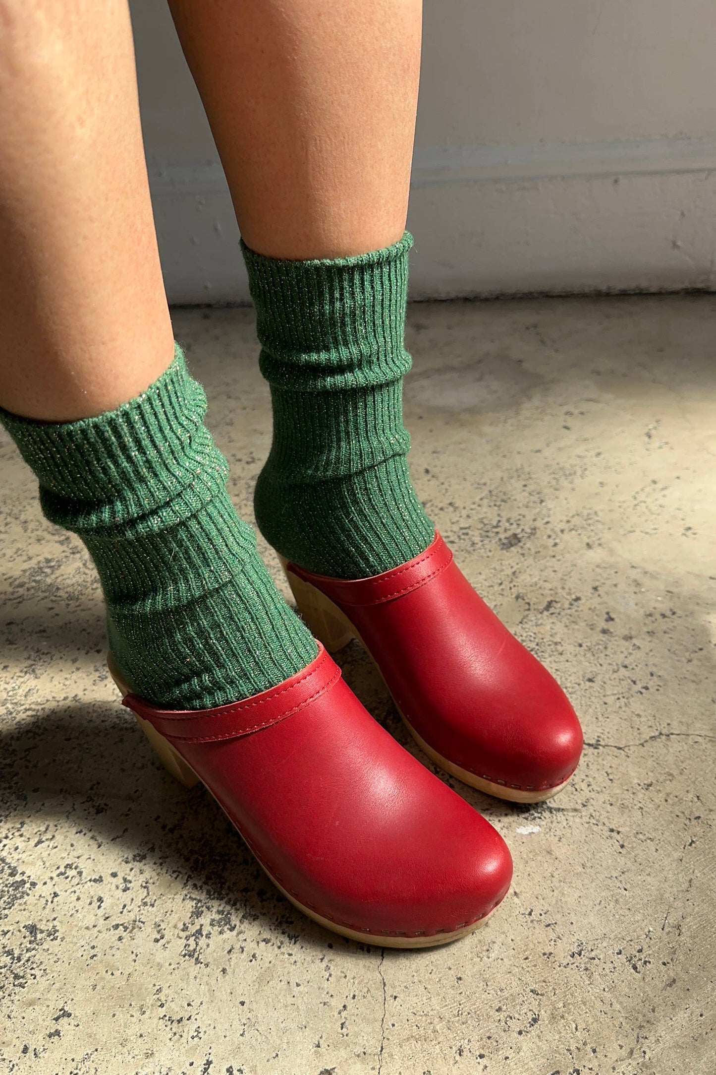 Le Bon Shoppe | Winter Sparkle Socks - Evergreen