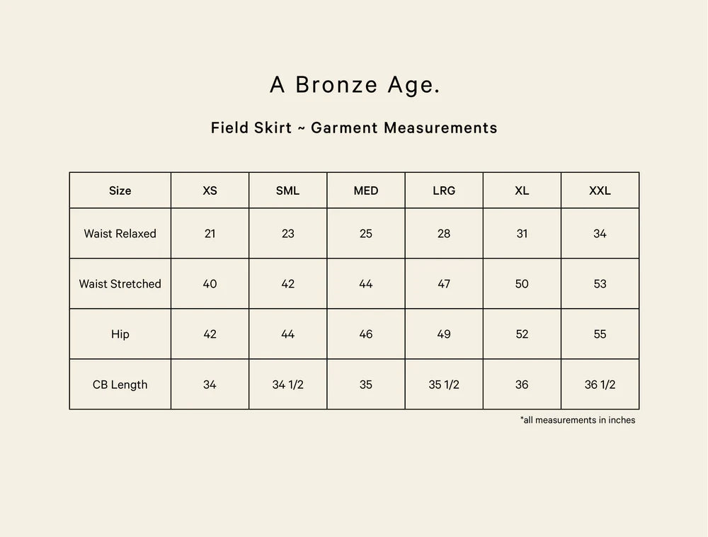 A Bronze Age | Field Skirt - Marigold Stripe
