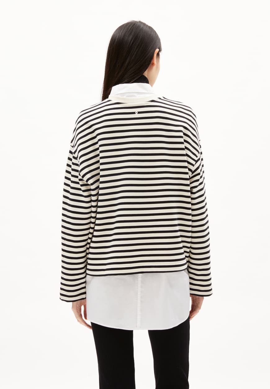ARMEDANGELS | Frankaa Maarlen Stripe Sweatshirt - Undyed/Black