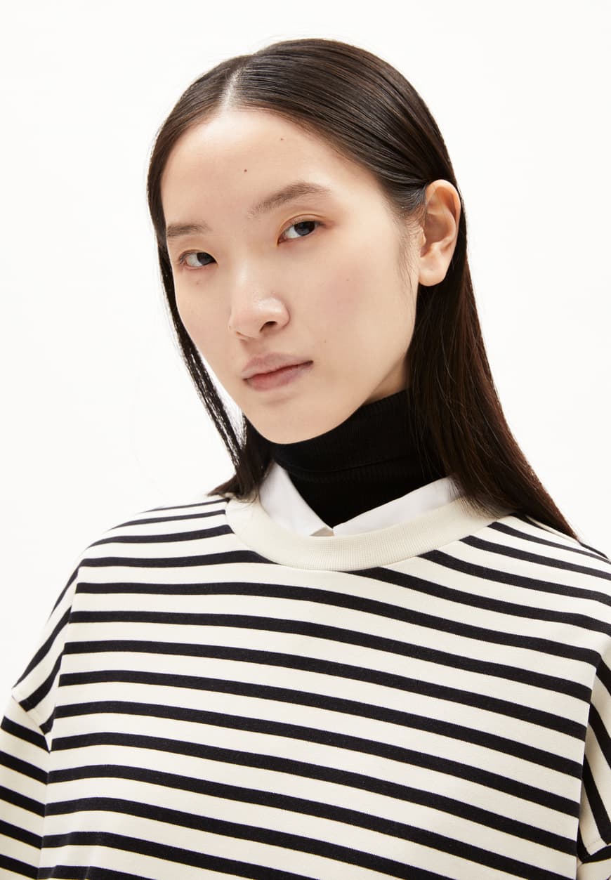 ARMEDANGELS | Frankaa Maarlen Stripe Sweatshirt - Undyed/Black