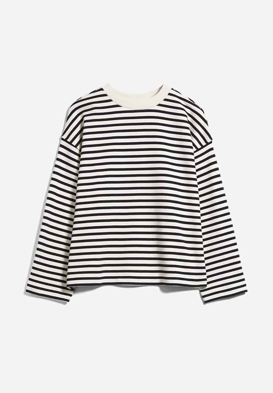 ARMEDANGELS | Frankaa Maarlen Stripe Sweatshirt - Undyed/Black