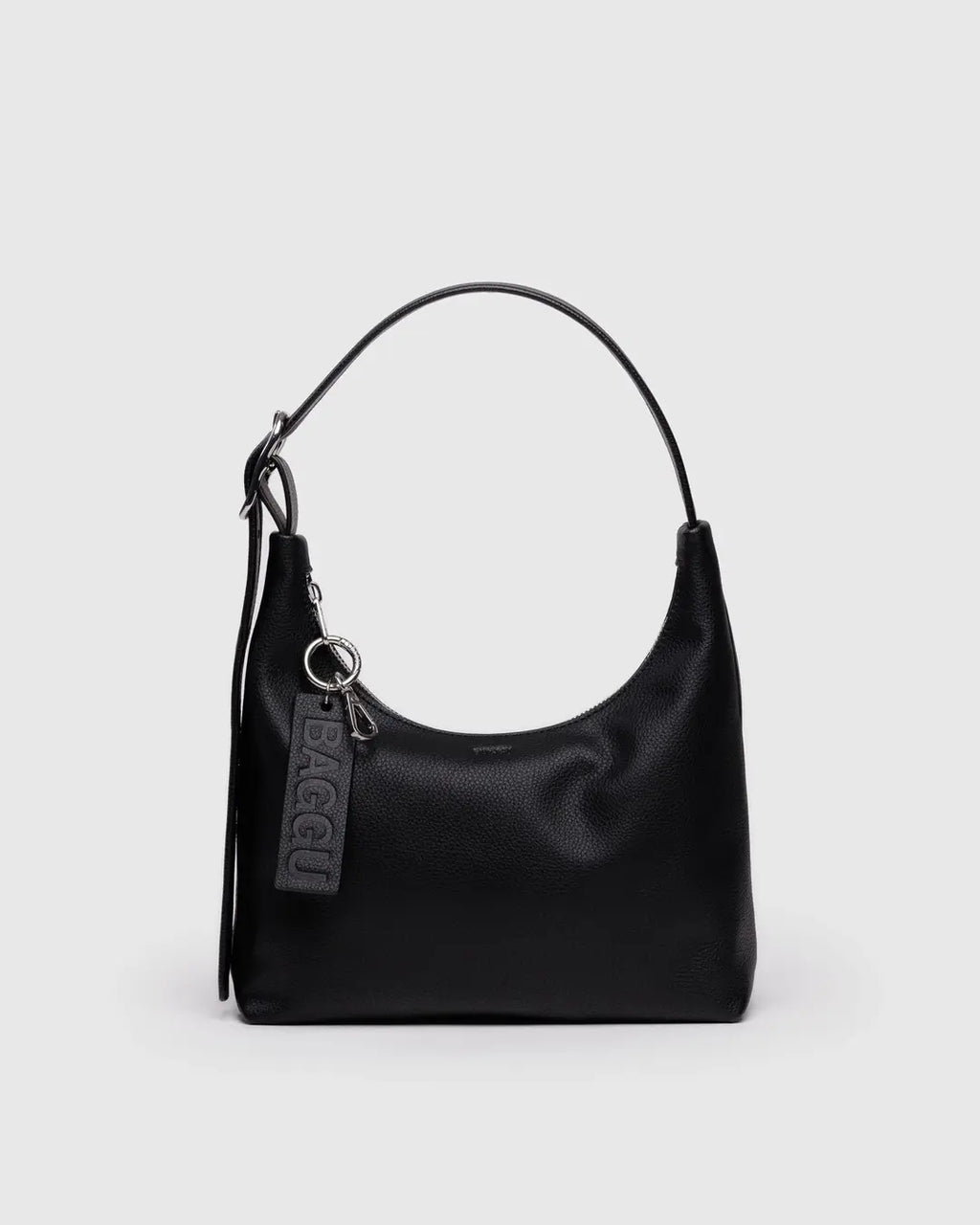 Baggu | Mini Recycled Leather Shoulder Bag - Black