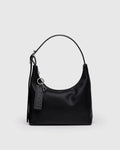 Baggu | Mini Recycled Leather Shoulder Bag - Black