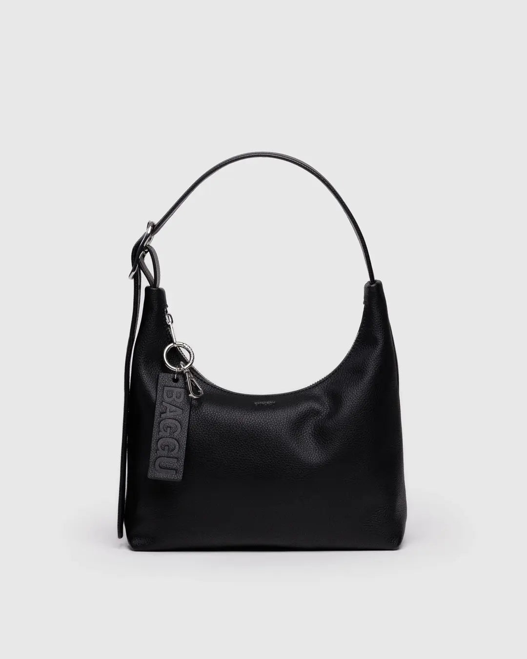 Baggu | Mini Recycled Leather Shoulder Bag - Black