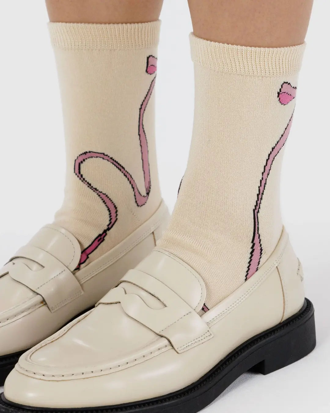 Baggu | Crew Socks - Pink Bow