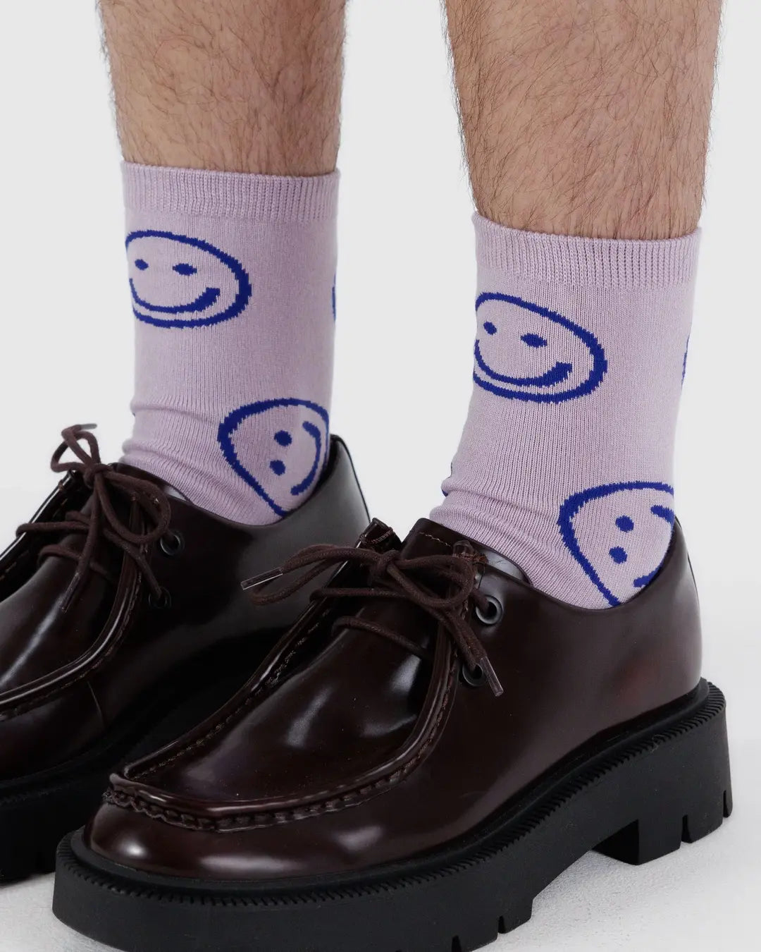 Baggu | Crew Socks - Dusty Pink Happy