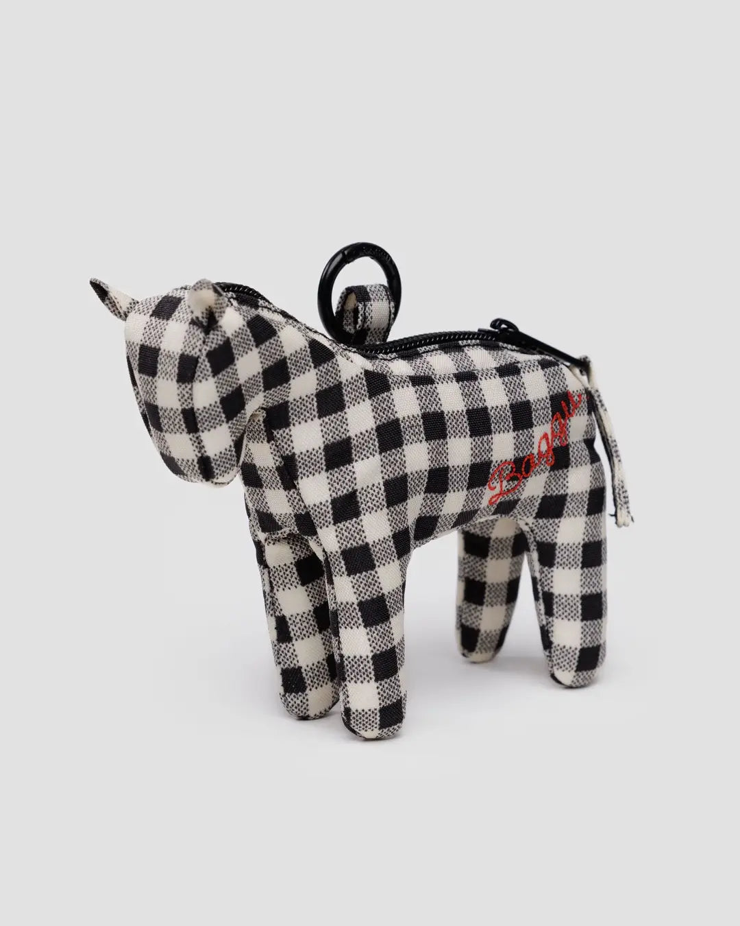 Baggu | Horse Charm - Black and White Gingham