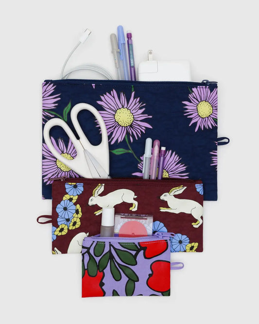 Baggu | Flat Pouch Set - Night Orchard