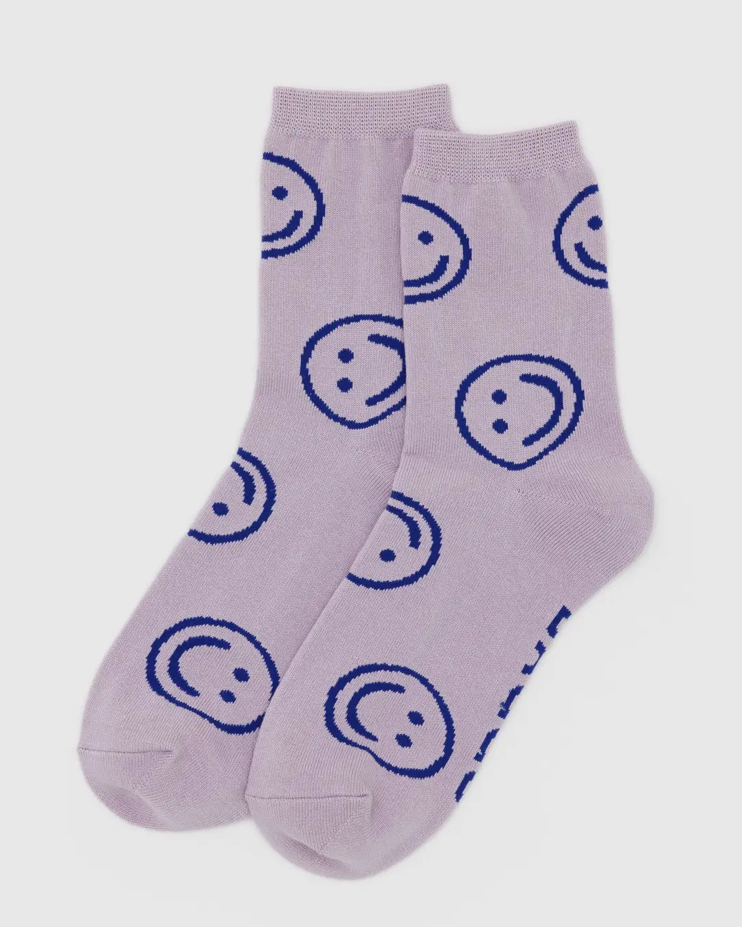 Baggu | Crew Socks - Dusty Pink Happy