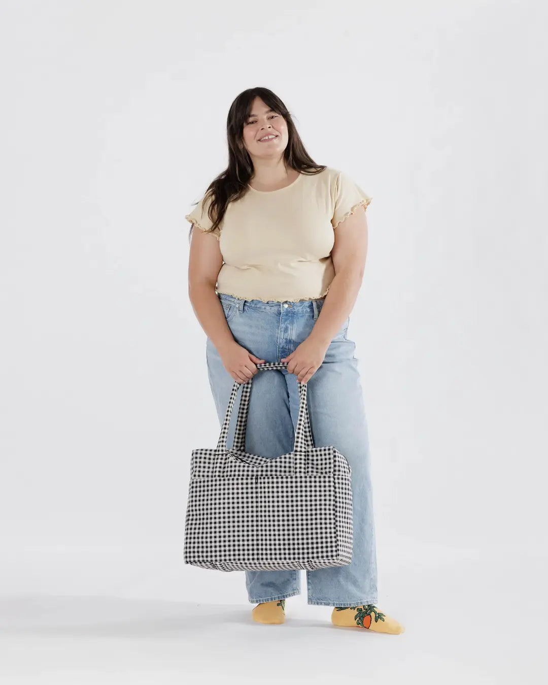 Baggu | Cloud Carry On - Black and White Gingham
