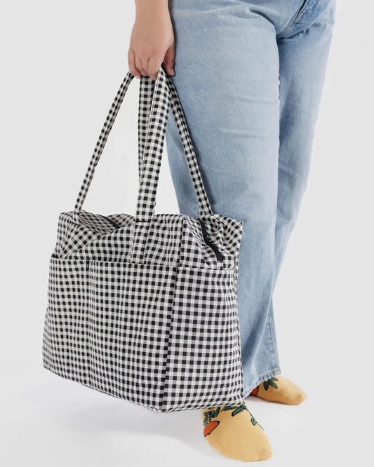 Baggu | Cloud Carry On - Black and White Gingham